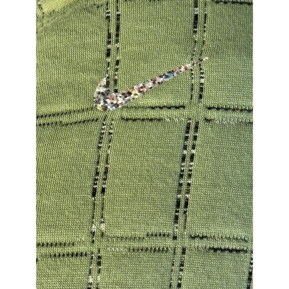 Nike Yoga Womens Green Reversible Wrap Jacket Check Kimono Cardigan L NWOT - Picture 5 of 10